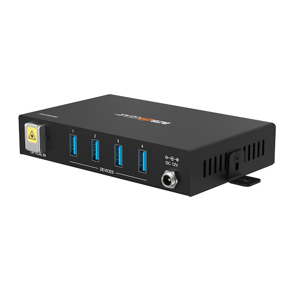 Bzbgear 4-Port USB3.1/2.0/1.1 SuperSpeed Fiber Extender up to 1000ft - BG-EXUF