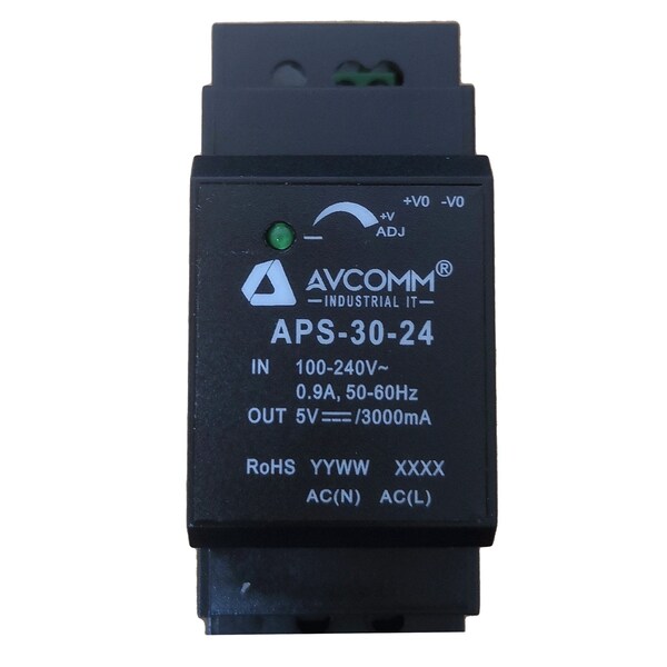 Avcomm 36W Single Output Industrial DIN Rail Power Supply - APS-30-24