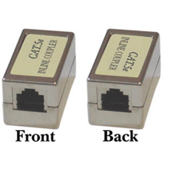 Cable Wholesale CableWholesale 301-C50S Shielded Cat 5e Inline Coupler  Silver  STP  RJ45 Female - 301-C50S