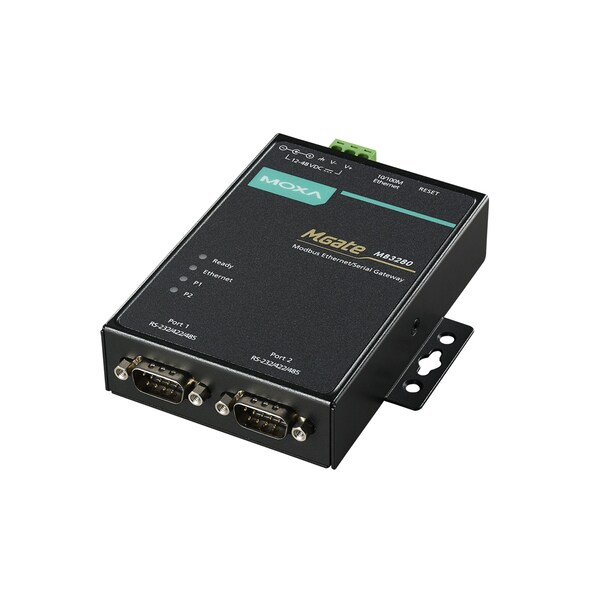 Moxa 2Port Rs-232/422/485 Modbus Tcp To Serial Communication Gateway - MGATE MB3280