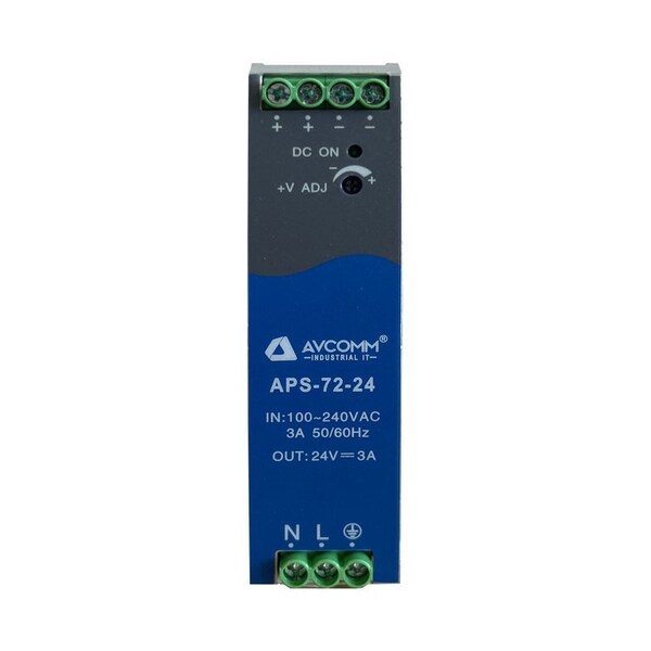 Avcomm 72W Single Output Industrial DIN Rail Power Supply - APS-72-24