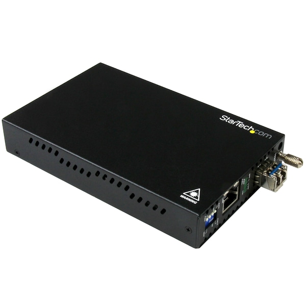 Startech.Com GbE Fiber Media Converter - 10km - Fiber-to-Copper - LC SM - ET91000SM10