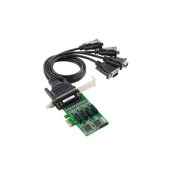 Moxa 4Port Pcie Board, W/ Db25M Cable, Low Profile, Rs-422/485 - CP-134EL-A-I-DB25M