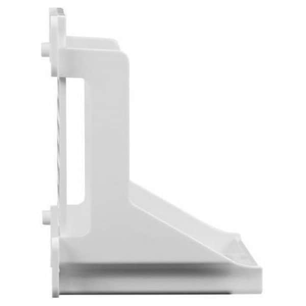 On Q On-Q Shelf Mounting Bracket - For Enclosure - White - 10 lb Load Capacity - Plastic - 1 Pack - AC1060