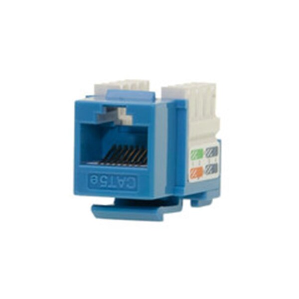 Cable Wholesale CableWholesale  Cat5e Keystone Jack - RJ45 Female to 110 Punch Down, Blue - 310-121BL