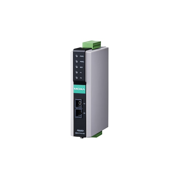 Moxa 1Prt Advnc Modbus Gtwy w/1 100Basef Sngl-Mode fbr, Mgate Mb3170I-S-Sc-T - MGATE MB3170I-S-SC-T