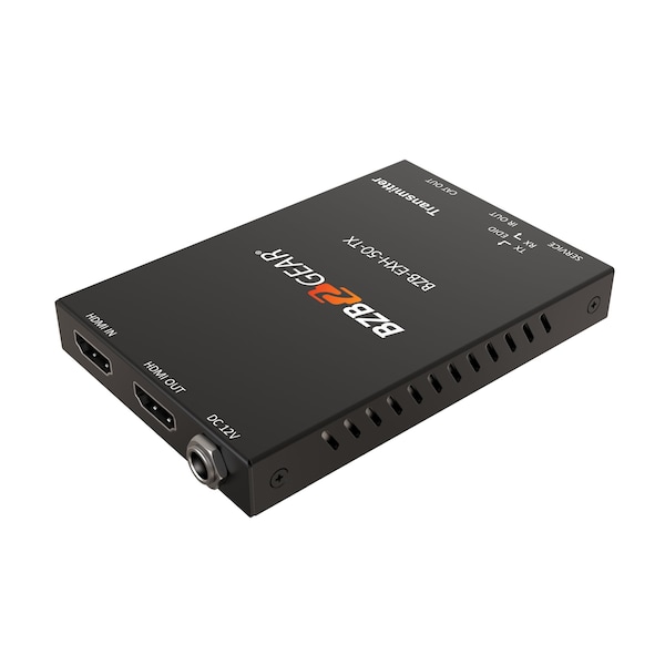 Bzbgear 4K/UHD HDR HDMI Extender Over Single Cat6/7 up to 165ft with IR and HDMI Loop Out - BZB-EXH-50