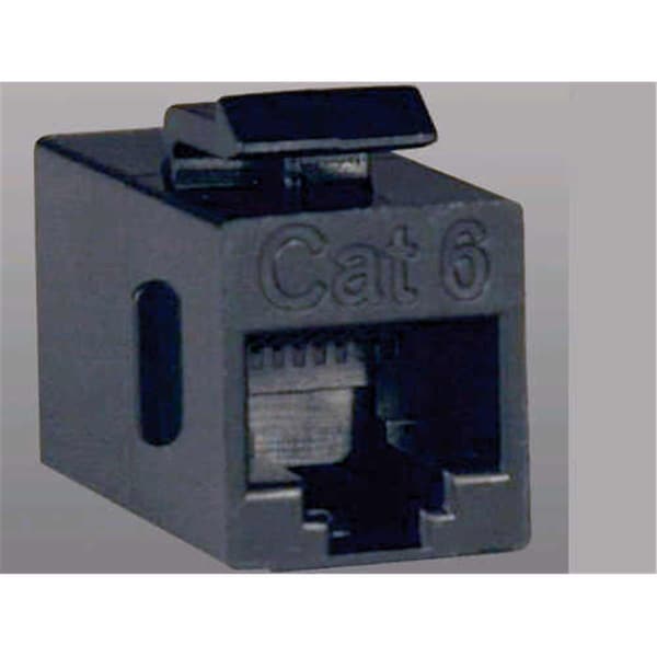Doomsday Cat6 Straight-thru Snap-in Black Coupler - DO826302