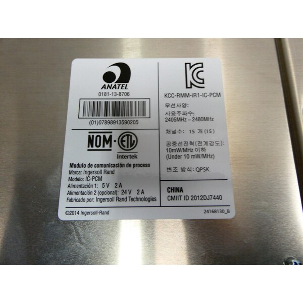 Ingersoll-Rand INSIGHT PROCESS ETHERNET AND COMMUNICATION MODULE - IC-PCM KCC-RMM-IR1-IC-PCM