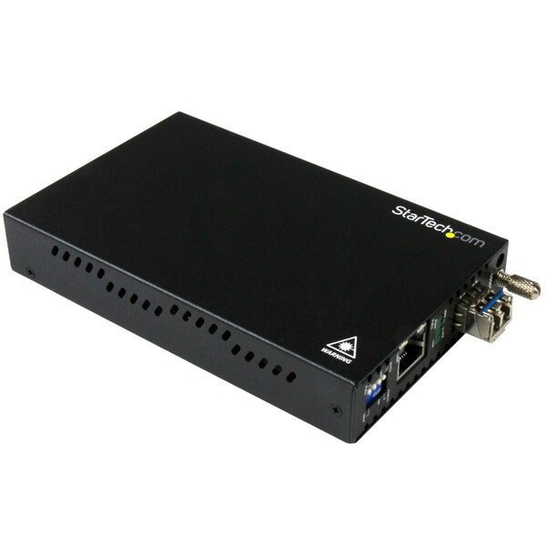 Startech.Com GbE Fiber Media Converter - 20km - Fiber-to-Copper - LC SM - ET91000SM20