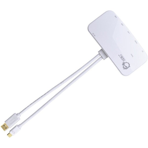 Siig MINI-DP VIDEO DOCK WITH USB 3.0 LAN HUB - WHITE EXTERNAL DOCKING STATION ADDS DI - JU-H30212-S1