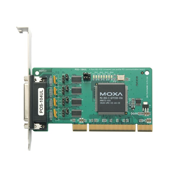 Moxa 4Port Upci Board, W/O Cable, Rs-232, Lowprofile - POS-104UL W/O CABLE