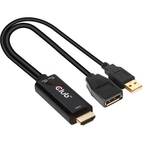 Club 3D Club 3D CAC-1331 2.0 HDMI to Display Port Video Adapter with USB Power - CAC-1331