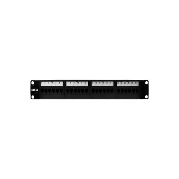 On Q On-Q Cat 5e 24-Port Rack Mount Patch Panel - Category 5e 24-Port T568A/B Universal Wiring - 24845C5E