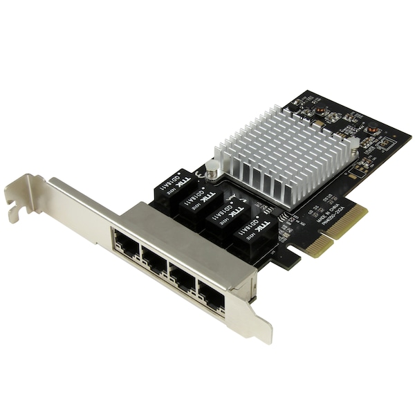 Startech.Com 4-Port Gigabit NIC with Intel I350-AM4 Chipset - PCI Express - ST4000SPEXI