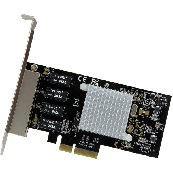 Startech.Com 4-Port Gigabit NIC with Intel I350-AM4 Chipset - PCI Express - ST4000SPEXI