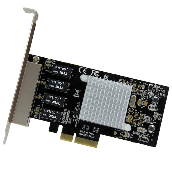 Startech.Com 4-Port Gigabit NIC with Intel I350-AM4 Chipset - PCI Express - ST4000SPEXI