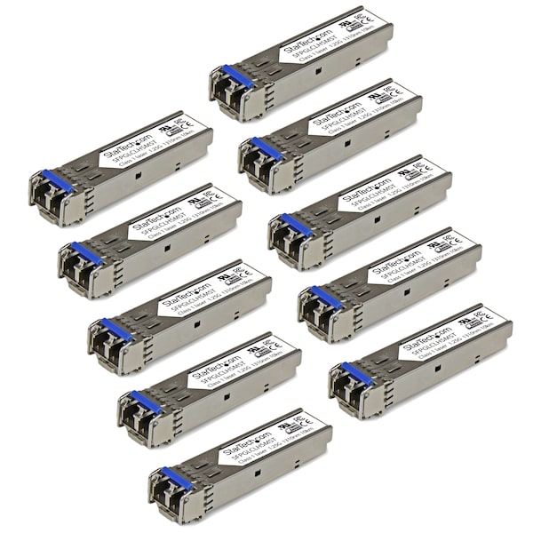 Startech.Com Gigabit Fiber SFP - 10 Pack - Cisco GLC-LH-SM Compatible - GLCLHSM10PST