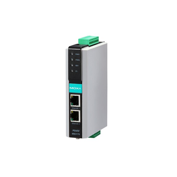 Moxa 1Prt Modbus Tcp-Serial Comm.Gtway Advnc, 3 In 1, -4075, Mgate Mb3170I-T - MGATE MB3170I-T