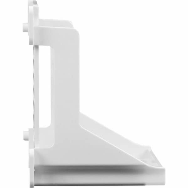 On Q On-Q Mounting Bracket for Mounting Shelf, Modem, Router - White - 10 lb Load Capacity - Plastic - 10 Pack - AC106010