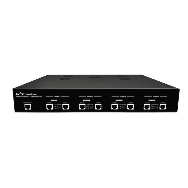 Cerio TD-04BT Multi Gigabit 4 Channel BT/Class6, 7, 8 PoE PD Test Loader, 19 inch/1.5U Base - TD-04BT-S