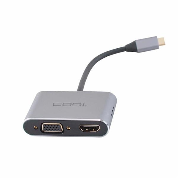 Abacus 4-in-1 HDMI 3.0 USB-A to USB-C Display Adapter, Black - AB3532347