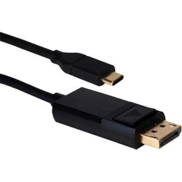 Qvs 6 ft. USB-C-Thunderbolt 3 to Displyport Video Converter Cable - USBCDP-06