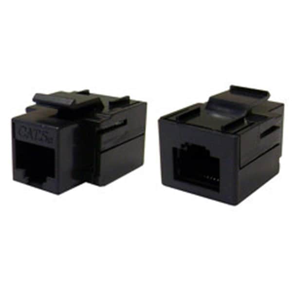 Cable Wholesale Cat 5e Keystone Inline Coupler Black RJ45 Female - 310-220BK