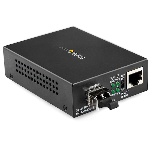 Startech.Com 10/100/1000 Ethernet to Fiber Media Converter - 550m /1804ft - MCM1110MMLC