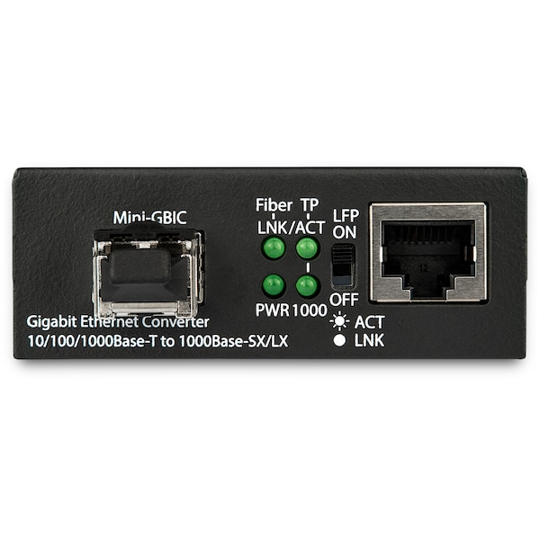 Startech.Com 10/100/1000 Ethernet to Fiber Media Converter - 550m /1804ft - MCM1110MMLC