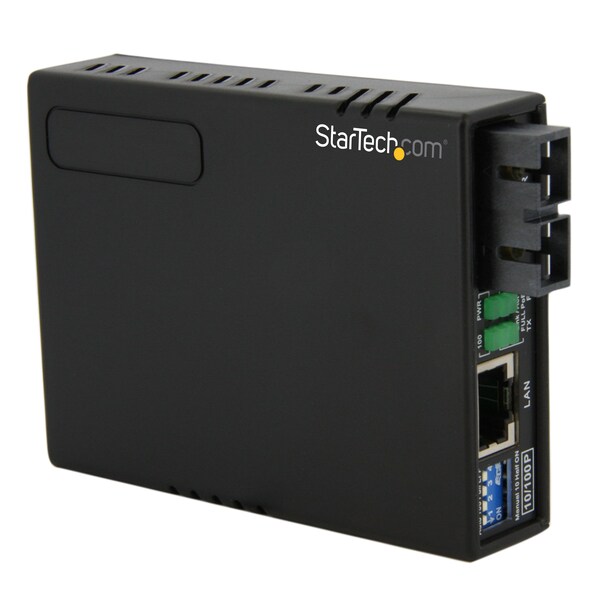 Startech.Com 10/100 MM Fiber to Ethernet Media Converter SC w/ PoE - MCM110SC2P