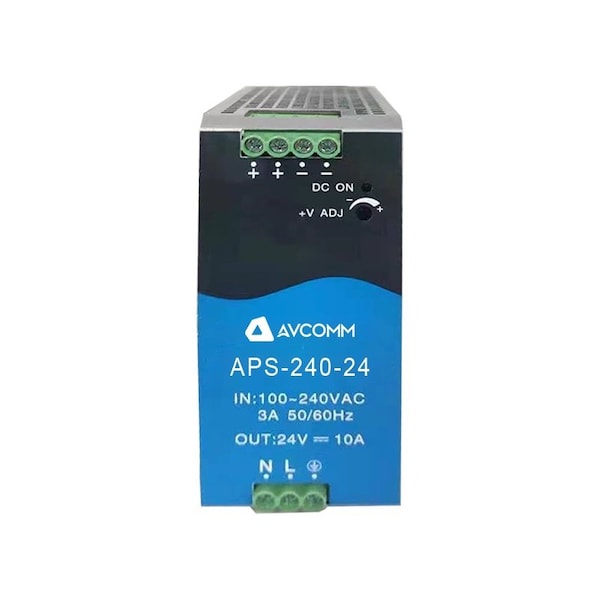 Avcomm 240W Single Output Industrial DIN Rail Power Supply - APS-240-24