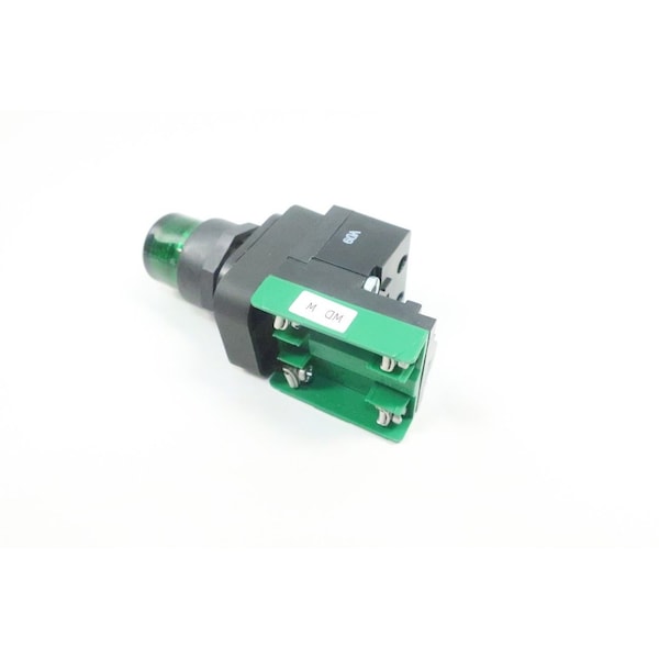 Botón pulsador iluminado verde 12-130V-CA 12-130V-CD - 800H-QRBH2GAP de Allen Bradley.