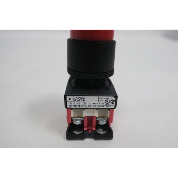 Botón de paro de emergencia Fuji 250VAC, AR22V5R02R - AR22V5R-02R