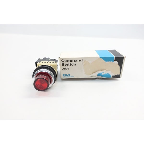 Botón de pulsador iluminado rojo AH30-L de Fuji Electric de 115-127V-Ac