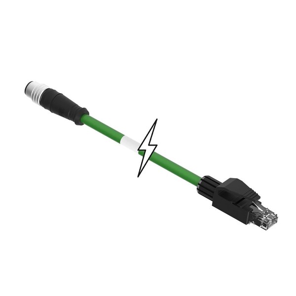 Molex M12-4P(D)-MM-ST/RJ45-M-8M-PUR - 1201080286