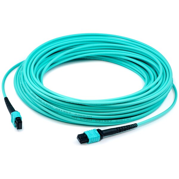 Add-On Addon 7M Mpo (Female) To Mpo (Female) Aqua Om4 Crossover Plenum-Rated - ADD-MPOMPO-7M5OM4P