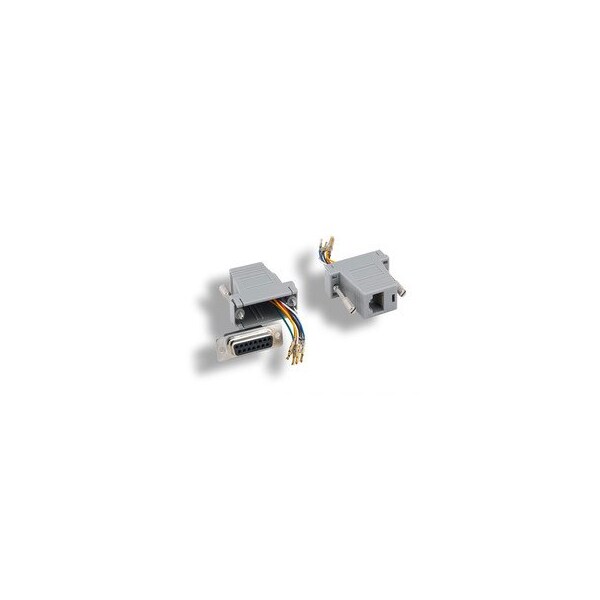 Swe-Tech 3C Modular Adapter, Gray, DB15 Female to RJ45 Female - FWT32D1-18400