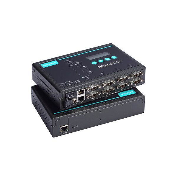 Moxa 8Port Desktop Mode Device Server, Rs-232, Db9 Male, 12-48Vdc - NPORT 5610-8-DT W/O ADAPTOR