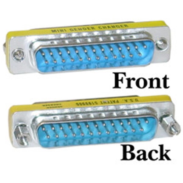 Cable Wholesale Serial Mini Gender Changer- Coupler- DB25 Male to DB25 Male - 31D3-22100
