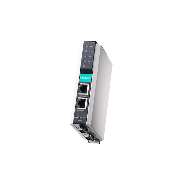Moxa 2Prt Rs-232/422/485 Serial Dvc Srvr, 10/100Mbaset (Rj45), NPrt Ia-5250-T - NPORT IA-5250-T