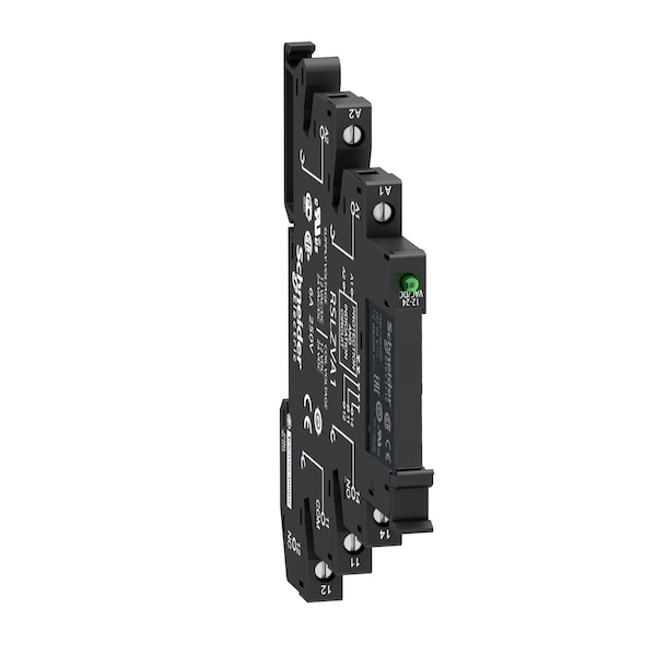 Relé de interfaz delgado preensamblado de Schneider Electric, 6 A, 60V DC/230V AC/DC Voltaje de bobina, 1 C/O - RSL1PVPU