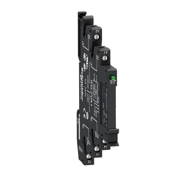 Relé de interfaz delgada preensamblado de Schneider Electric, 6 A, 48V AC/DC Coil Volts, 1 C/O - RSL1PVEU