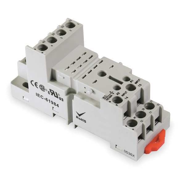 Base de relé Dayton, Elevador, Cuadrada, de 14 pines, 10A, 3.11" L - 1EGP7