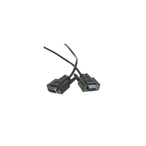 Swe-Tech 3C DB9 Female Serial Cable, Black, DB9 Female, UL rated, 9 Conductor, 1:1, 6 foot - FWT10D1-03406BK