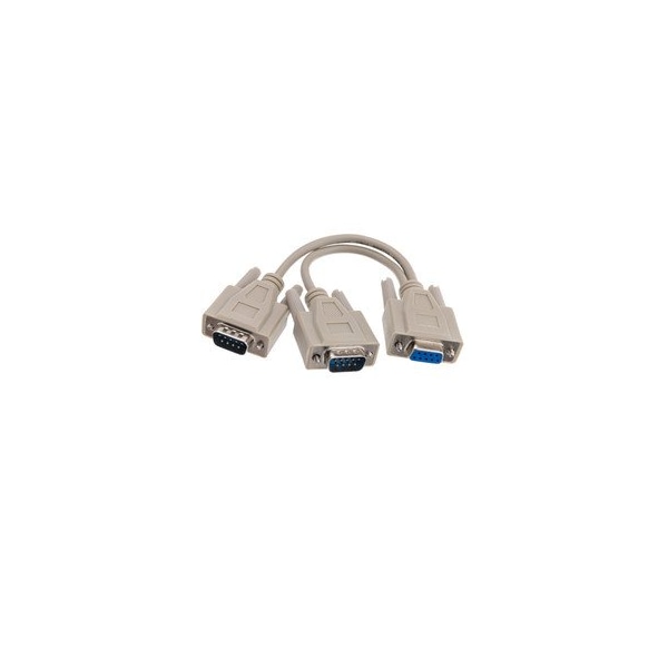 Swe-Tech 3C DB9 Serial Y adapter, DB9 Female to Dual DB9 Male, 8 inch - FWT30D1-27308