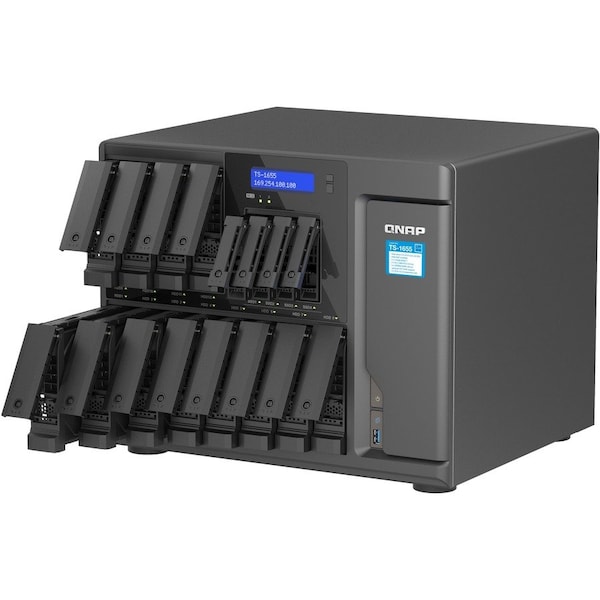 Qnap TS-1655 16-BAY HIGH-PERFORMANCE DESKTOP NAS, INTEL ATOM C5125 8C/8T 2.8GHZ - TS-1655-8G-US