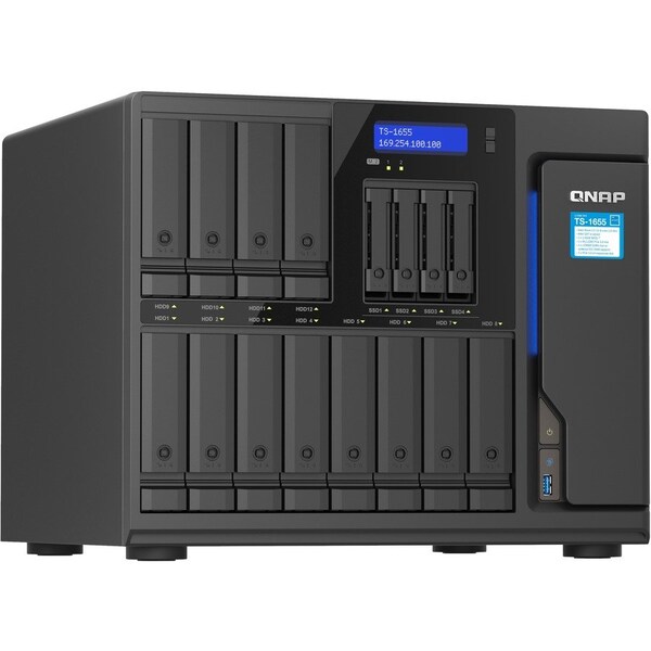 Qnap TS-1655 16-BAY HIGH-PERFORMANCE DESKTOP NAS, INTEL ATOM C5125 8C/8T 2.8GHZ - TS-1655-8G-US