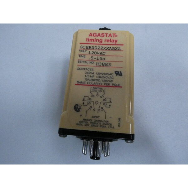 Relevador de retardo de tiempo Agastat 120/240V-AC 120V-DC - SCBRX022XXABXA