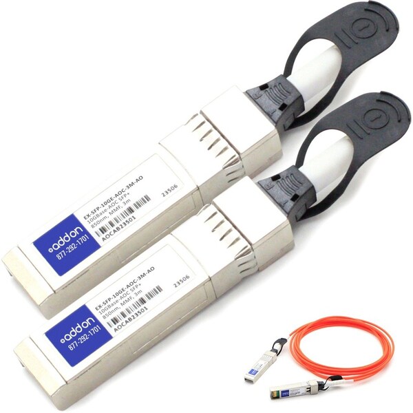Add-On Addon Juniper Networks Compatible Taa Compliant 10Gbase-Aoc Sfp+ To - EX-SFP-10GE-AOC-3M-AO